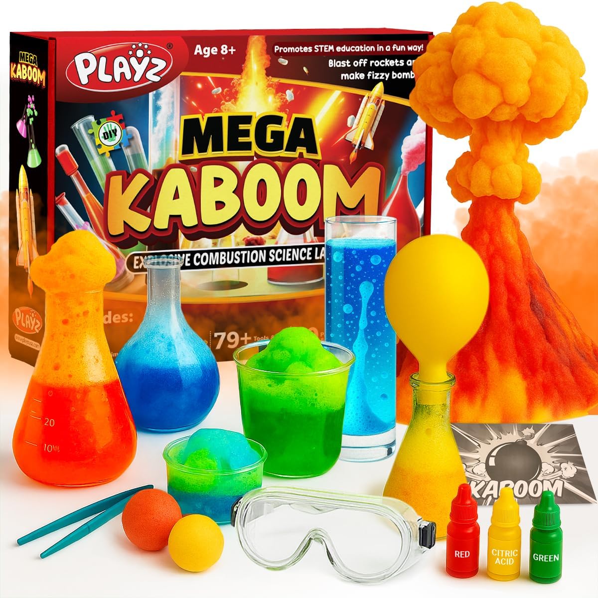 Playz Mega Kaboom! 150+ Explosive Science Experiments Kit
