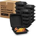 KARAT EARTH Clamshell Take Out Food Containers 9in x 9in - Durable Eco