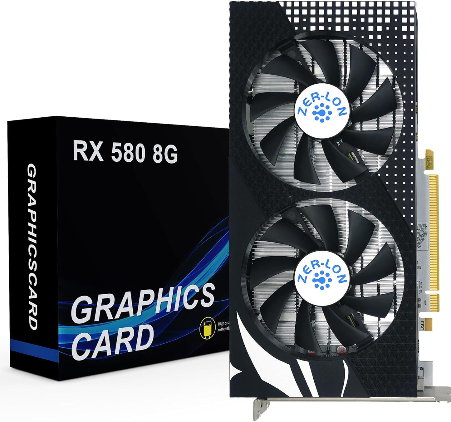 Radeon RX 580 8GB Gaming GPU - Dual Fan Cooling