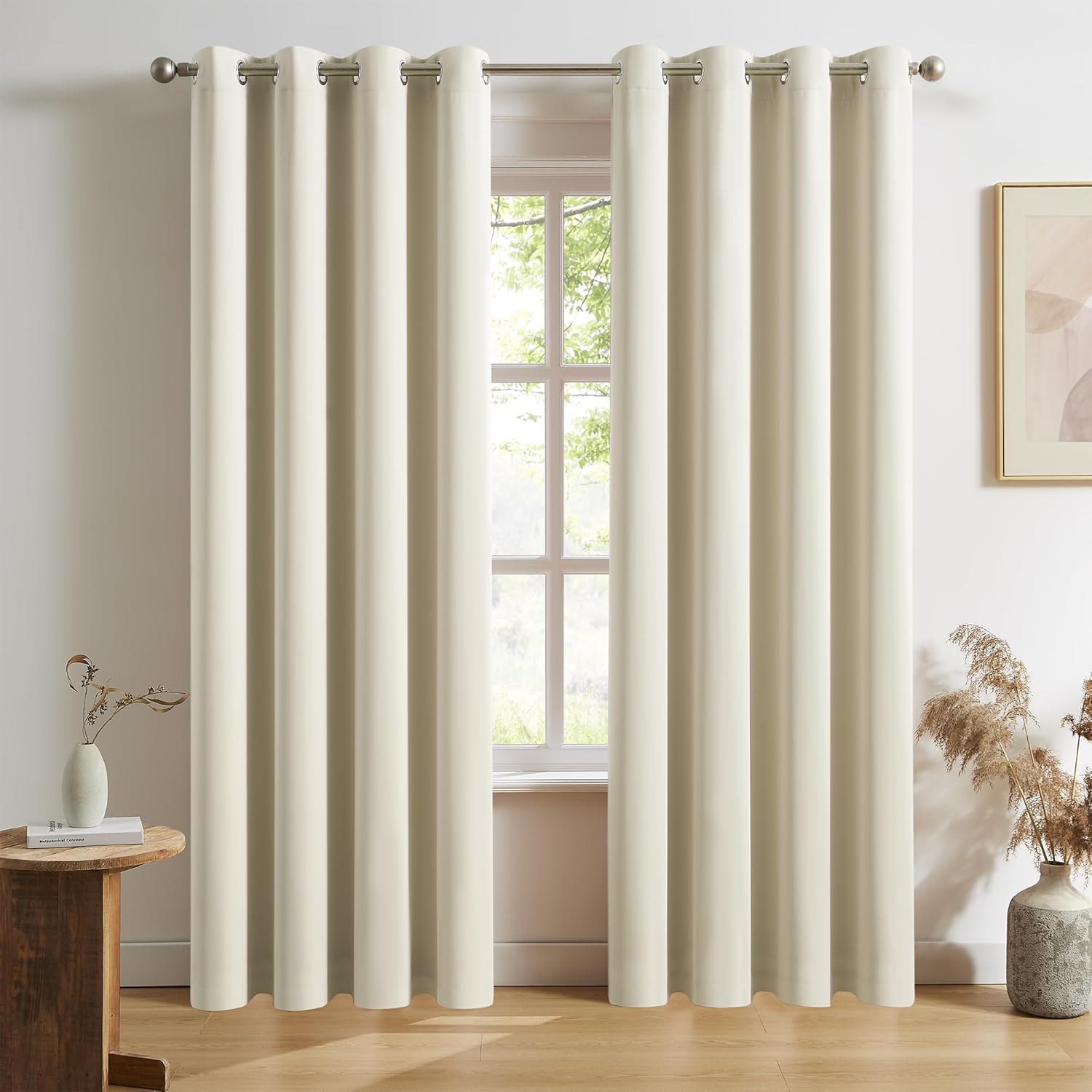 DUALIFE Blackout Curtains 52 x 84 Inch for Bedroom and Living Room