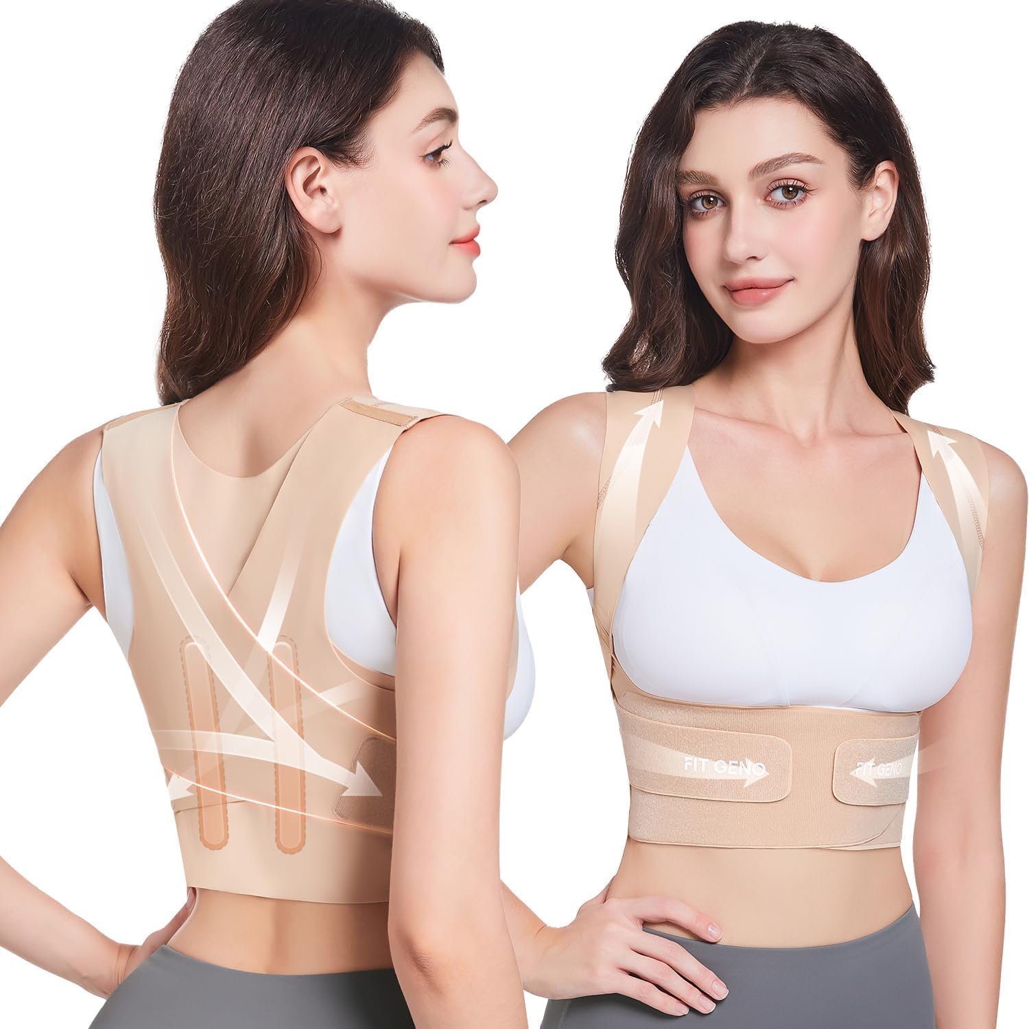 Fit Geno Posture Corrector for Women - Invisible Back Brace