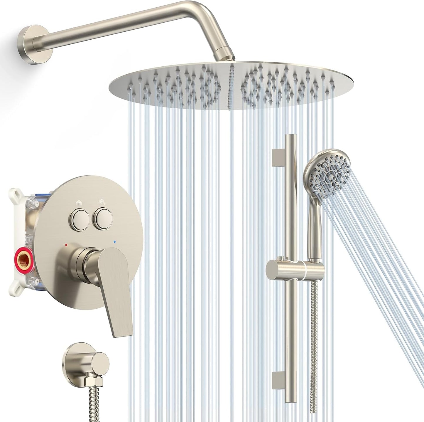 10 Inch Rainfall Shower Head with Handheld Combo Set Review
