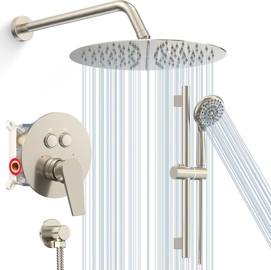 10 Inch Rainfall Shower Head with Handheld Combo Set Review