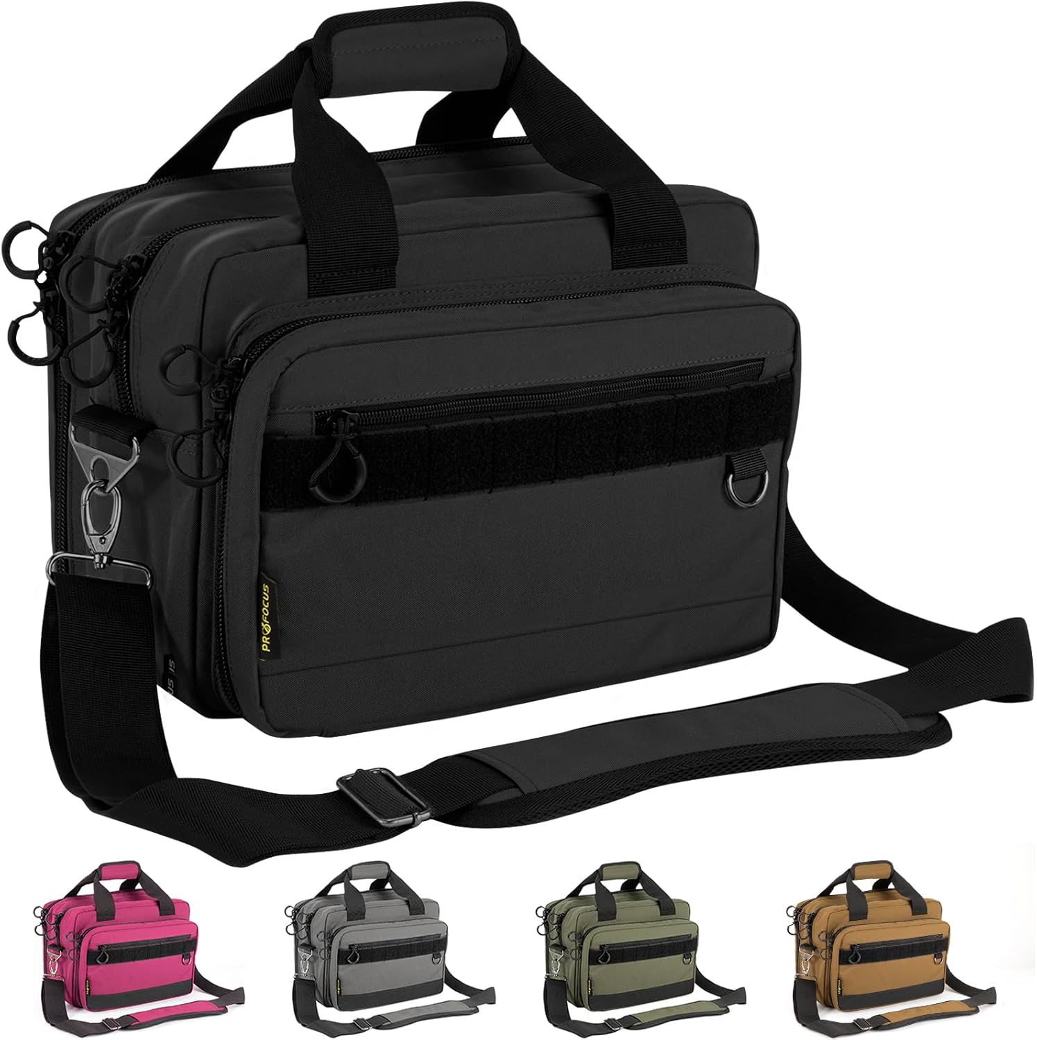 Durable Range Bag for Handguns and Ammo with Lockable Zippers