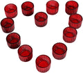 VOHO 24pcs Red Tealight Candle Holders for Christmas Decorations