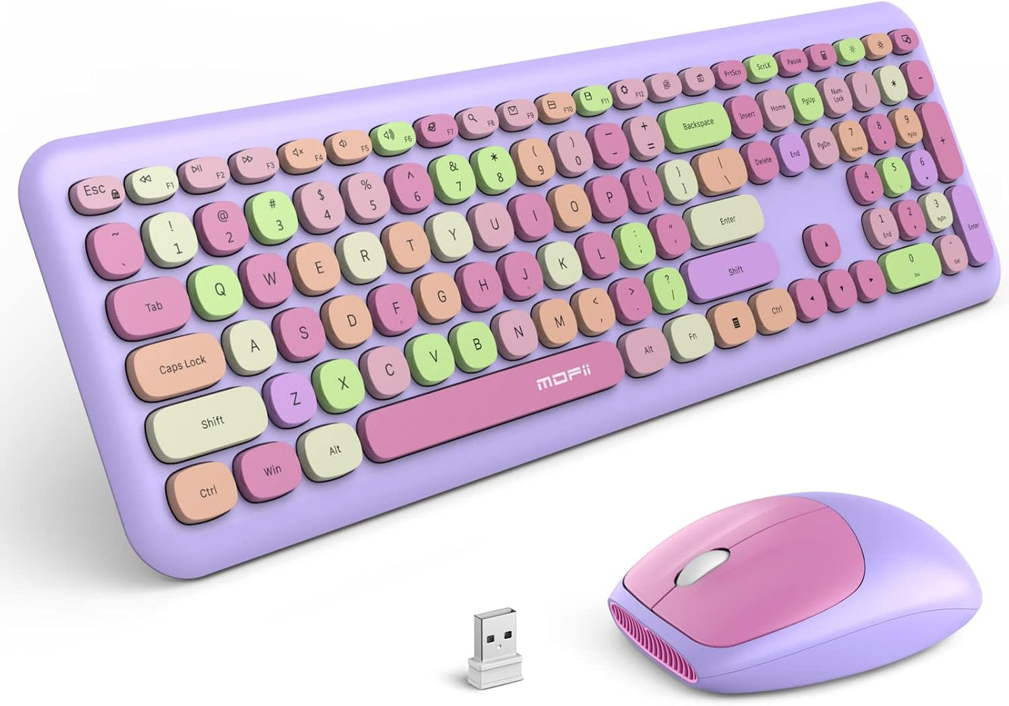 MOFii Colorful Wireless Keyboard & Mouse Combo