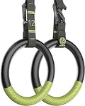 QUOLIX Gymnastic Rings with Adjustable Straps - Heavy Duty Training