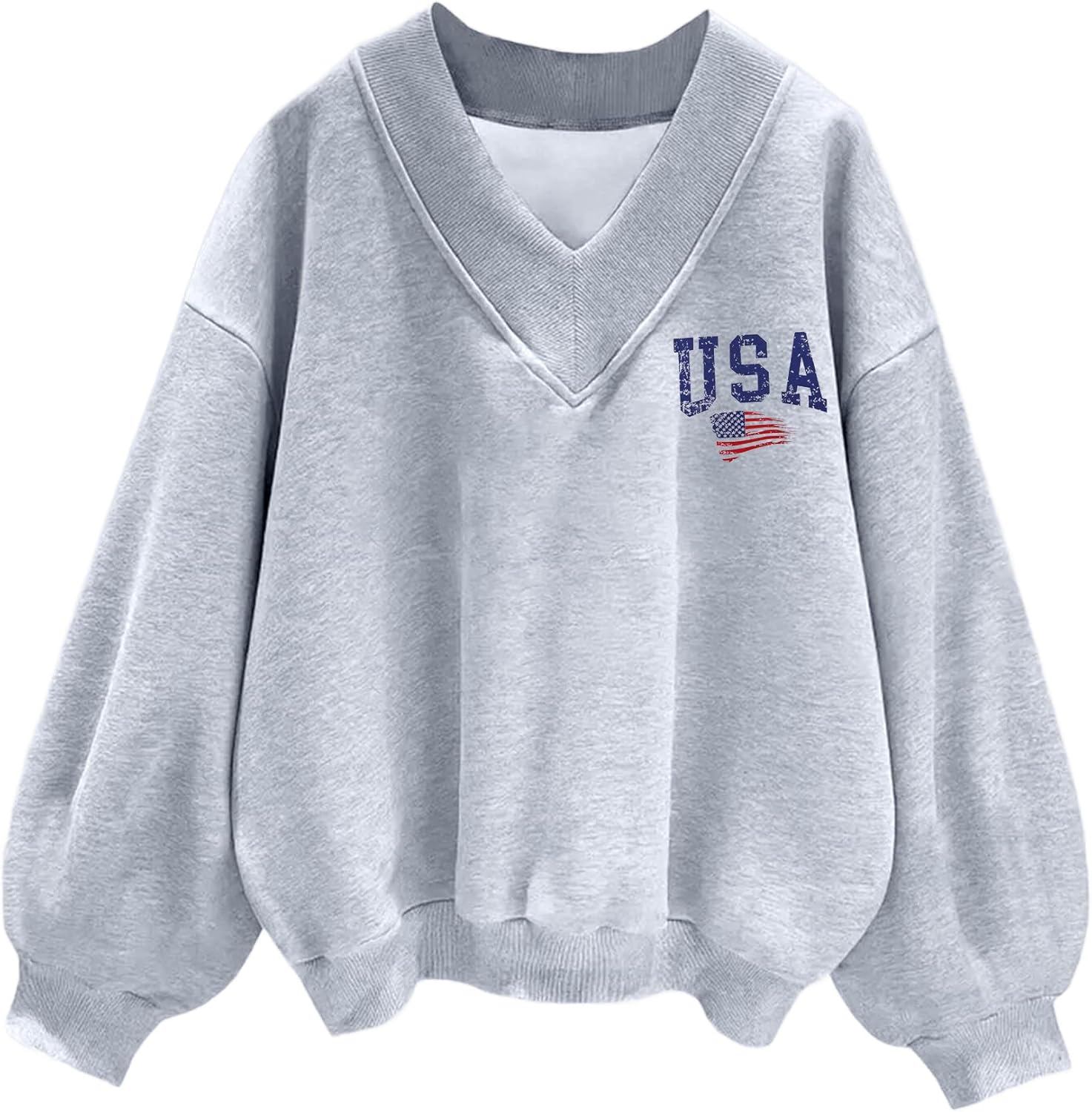 Hilinker Womens V Neck Oversized Sweatshirts for Casual Style