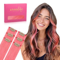 Light Pink Clip in Hair Extensions Real Human Hair 18in - Color Pop