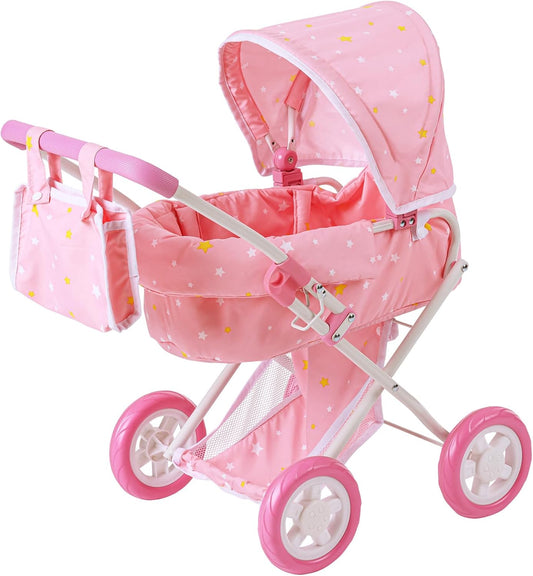 Olivia's Little World Play Baby Doll Bassinet Stroller for Girls