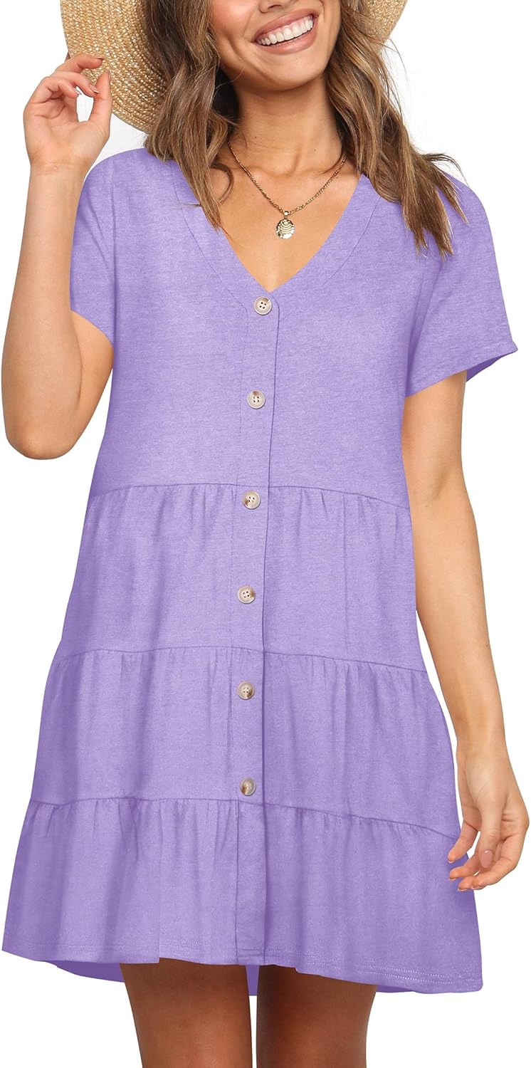 Nova In Sky Women's Summer Dresses 2025 Casual T Shirt Dress