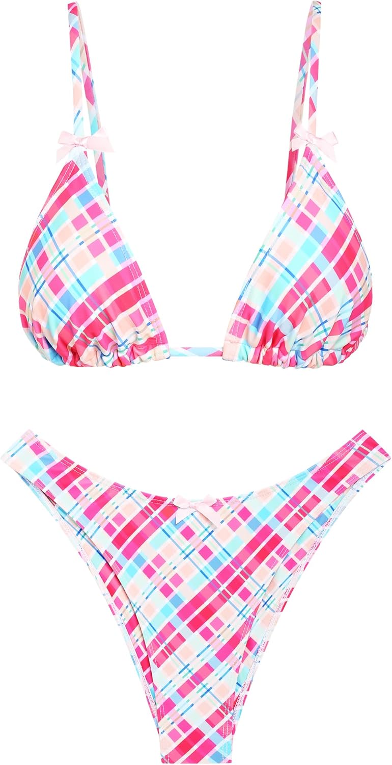 Seamoly Women's Bikini Sets with Tie Back Bowknot for Summer Fun