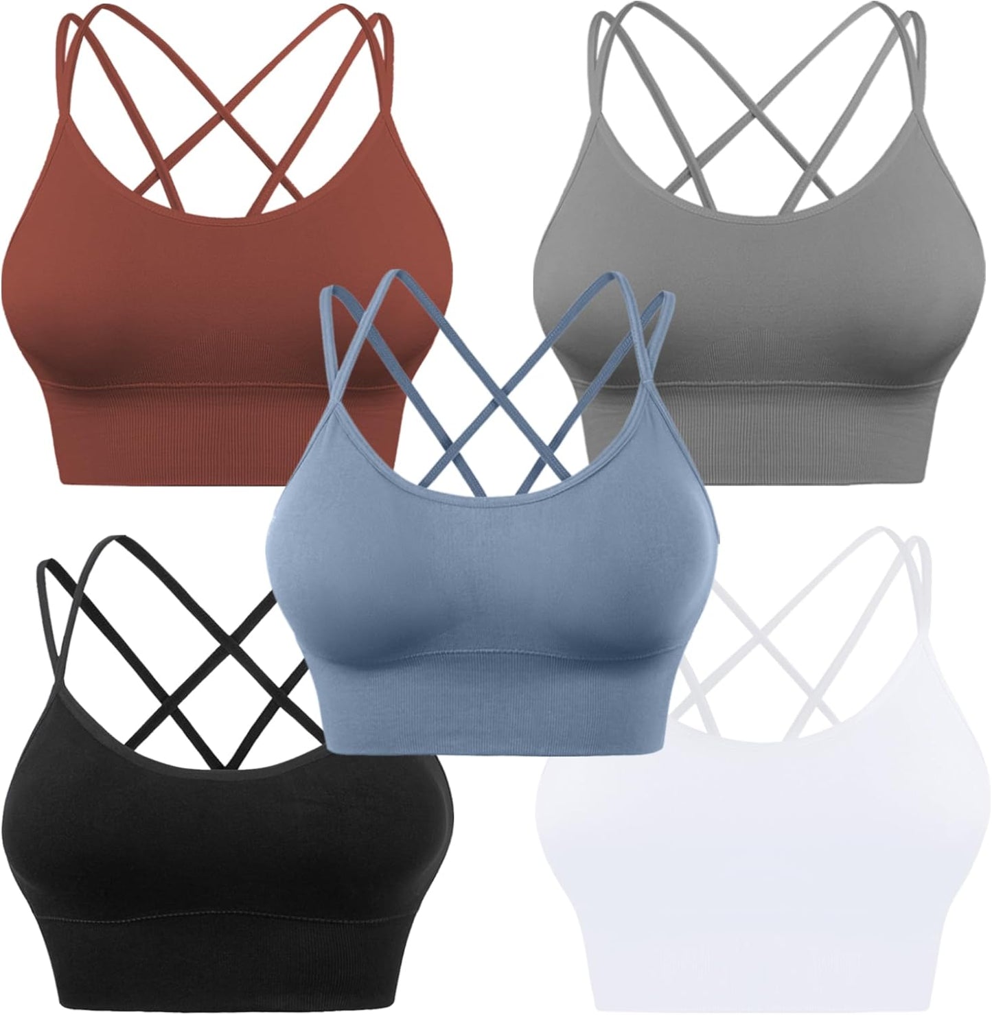 Evcute Cross Back Sport Bras for Yoga and Workout Fitness