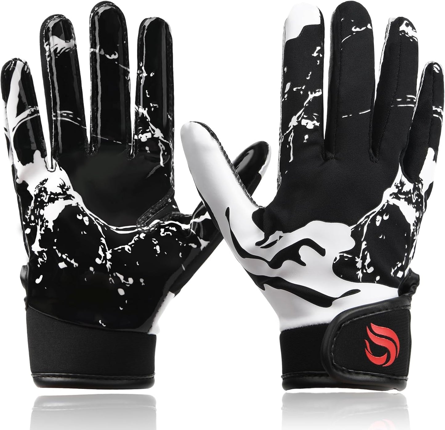 Enhanced Grip Youth Football Gloves by Goporoy