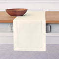 Ivory Table Runner 14 x 120 in - Cotton Linen Hemstitch