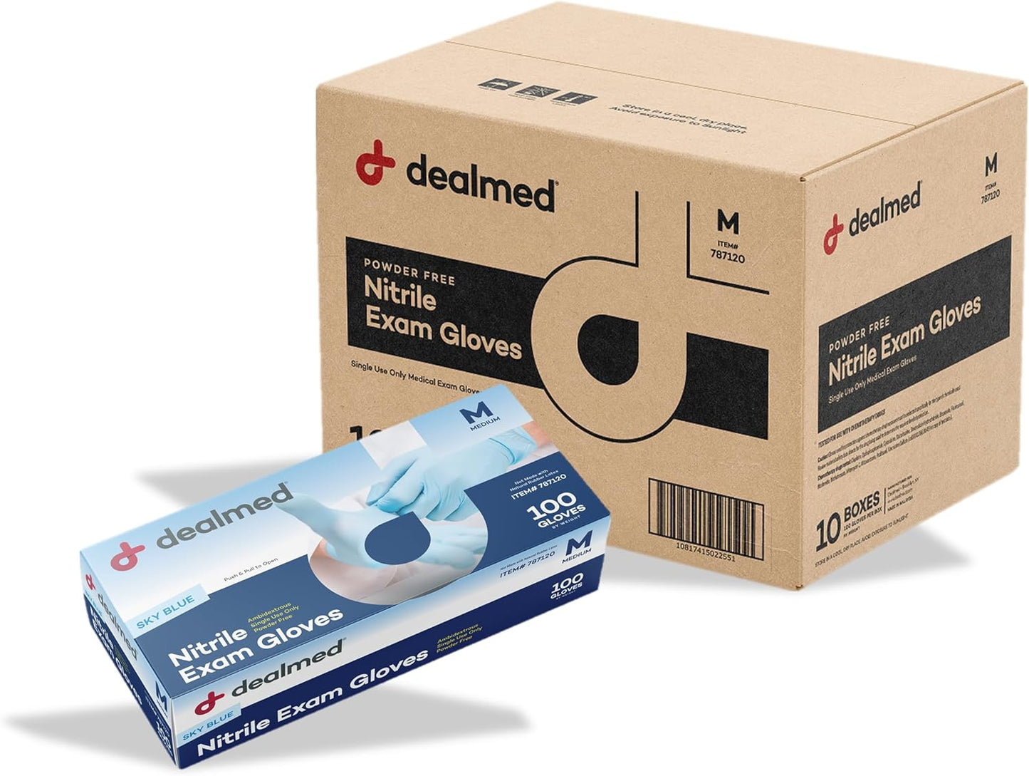 Dealmed Nitrile Exam Gloves - Powder-Free, Latex-Free Protection