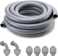 Liquid-Tight Flexible Electrical Conduit Kit 1-1/4in 25ft - Durable