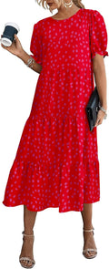PRETTYGARDEN Summer Floral Midi Dress for Women - Stylish & Cute