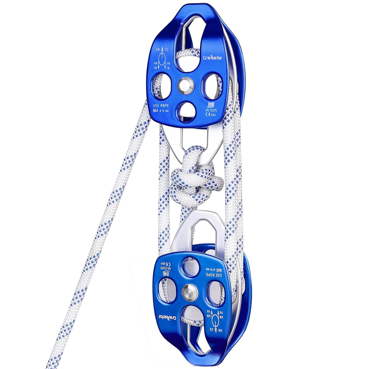Double Block and Tackle Pulley System for Heavy Lifting Tasks