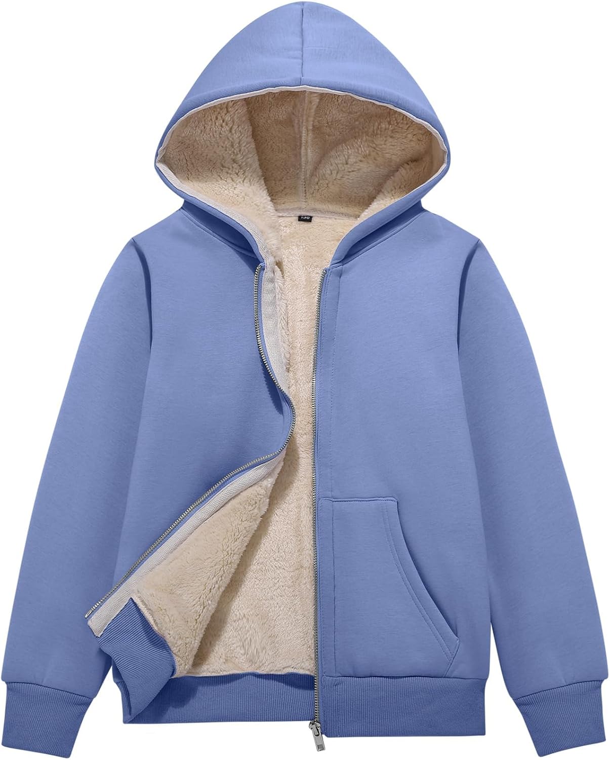 Flygo Unisex Kids Fleece Jacket Hoodie for Winter Warmth