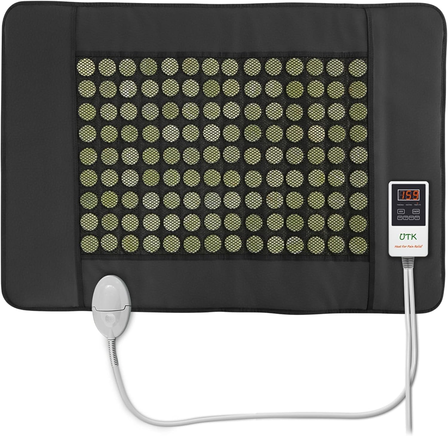 Fast Pain Relief: UTK Far Infrared Heating Pad with 126 Jades