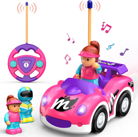 Pink RC Car for Toddler Girls - Lights & Music Fun!