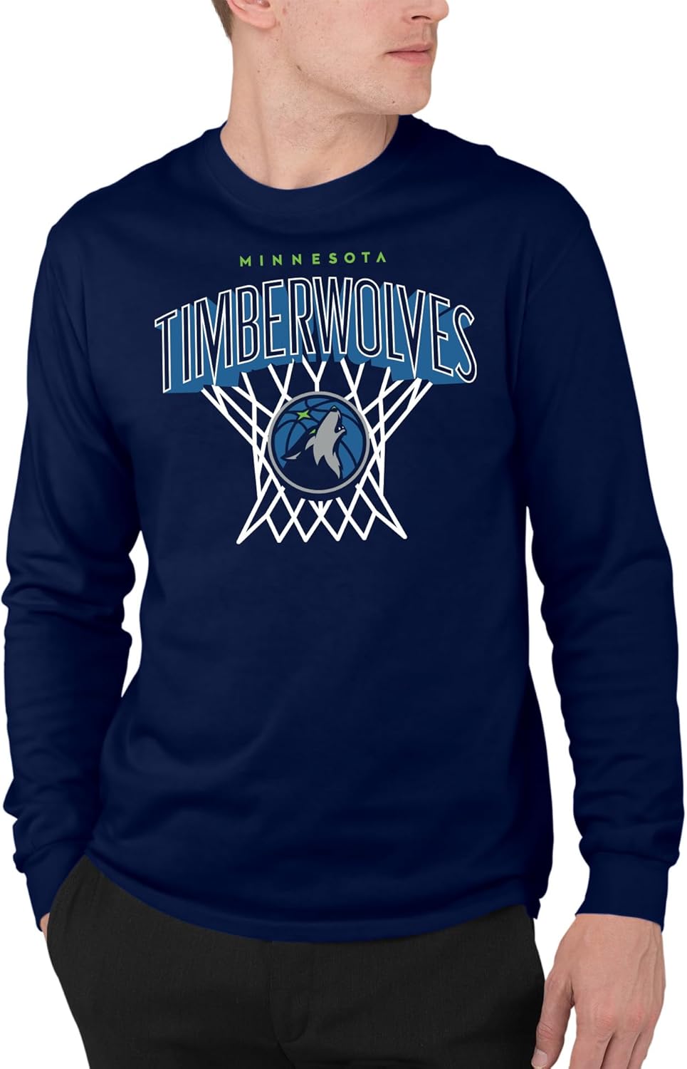 Timberwolves Long Sleeve Fan Tee - Officially Licensed Apparel
