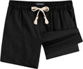 Mens Linen 5/7 in Casual Beach Shorts - Breathable 2-in-1