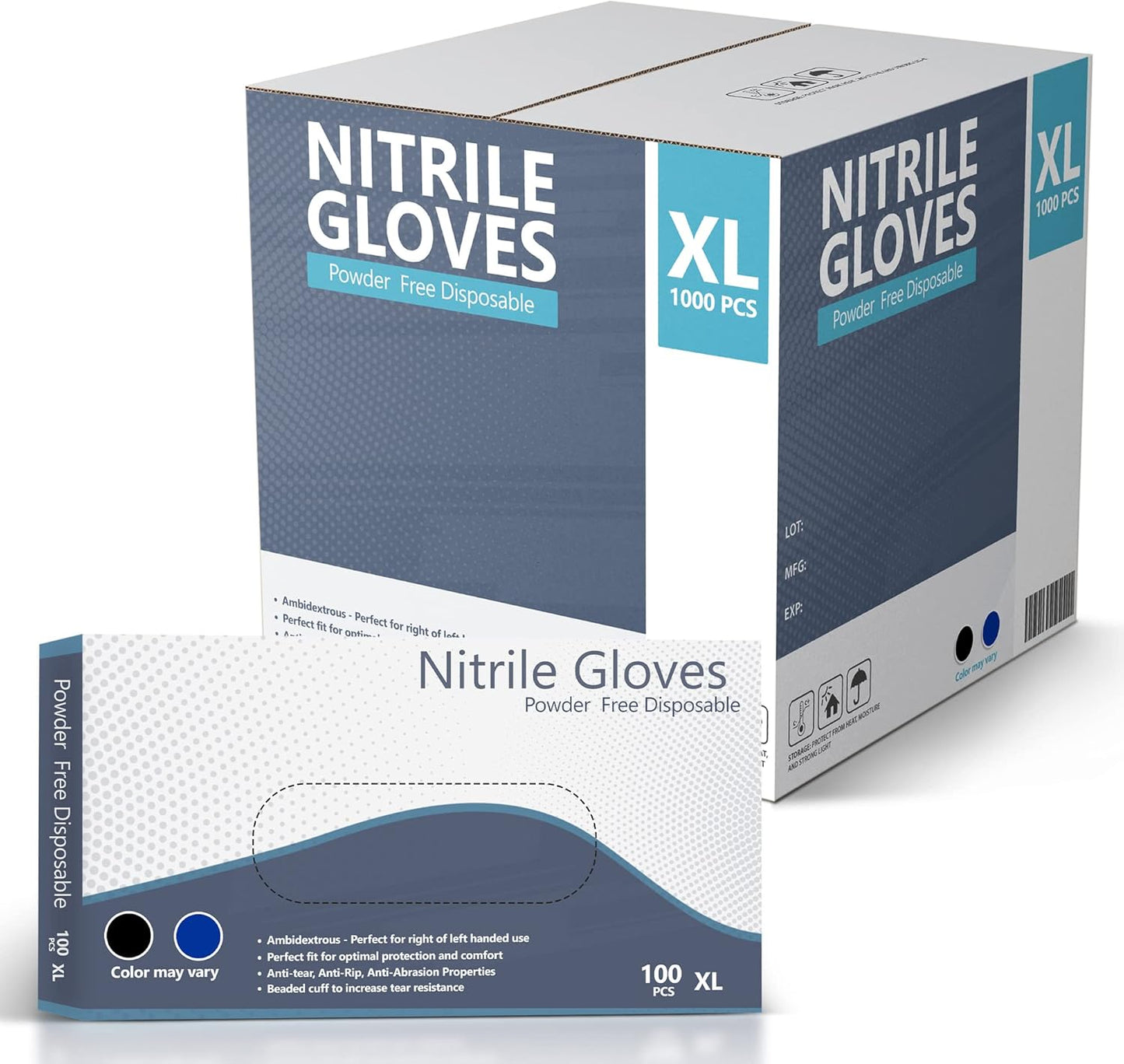 Nitrile Gloves, Disposable, Comfortable, Powder Free, Latex Free