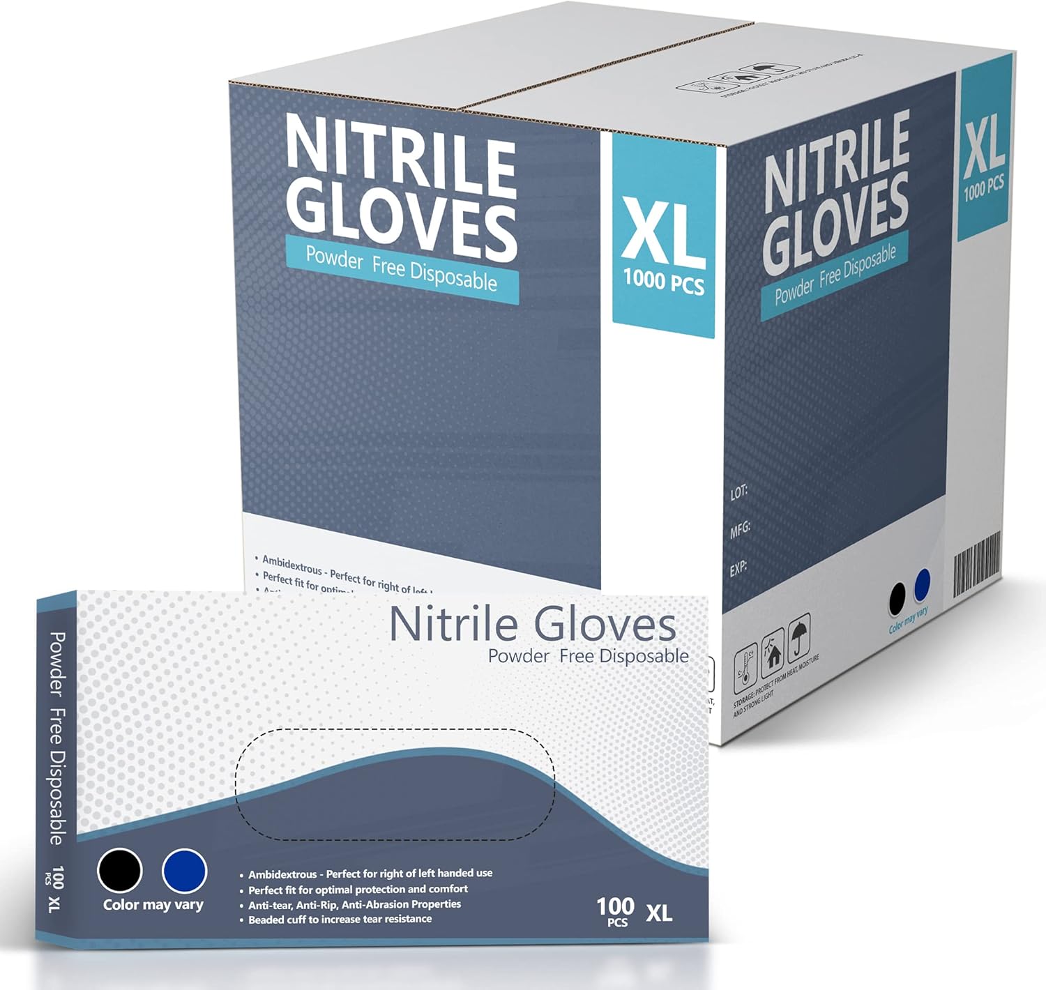 Nitrile Gloves, Disposable, Comfortable, Powder Free, Latex Free