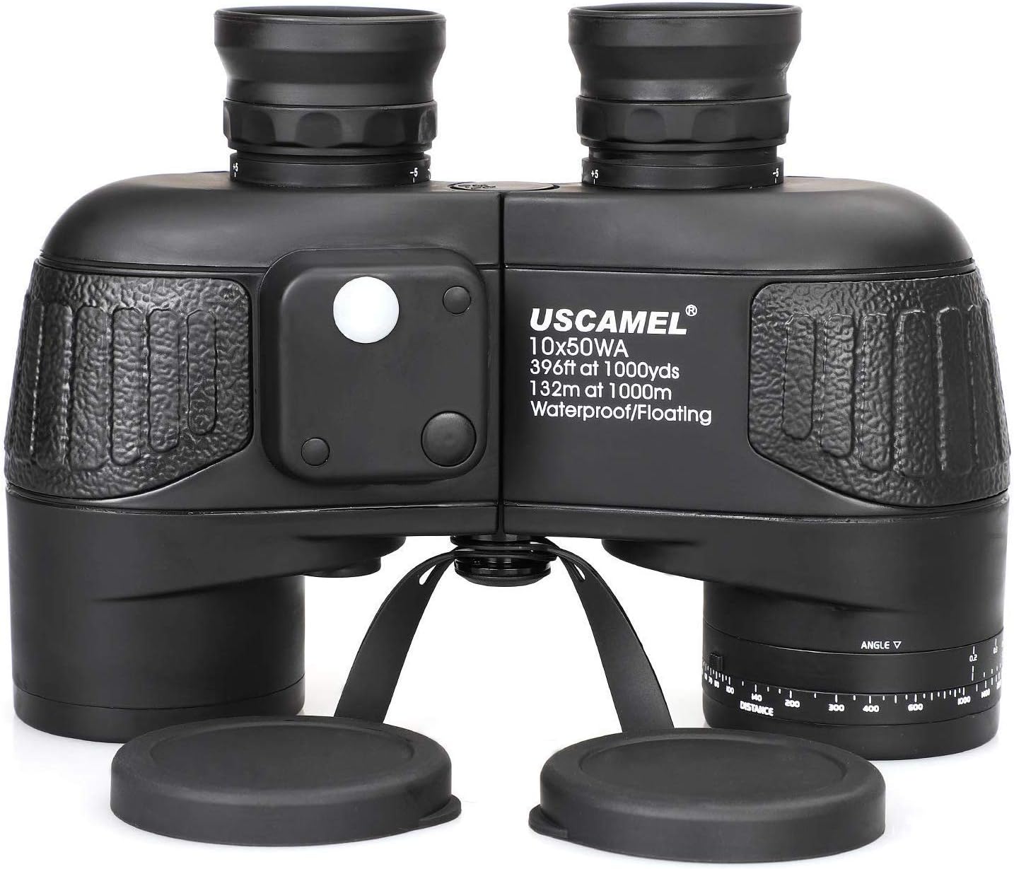 10x50 Waterproof Marine Binoculars with Rangefinder Compass