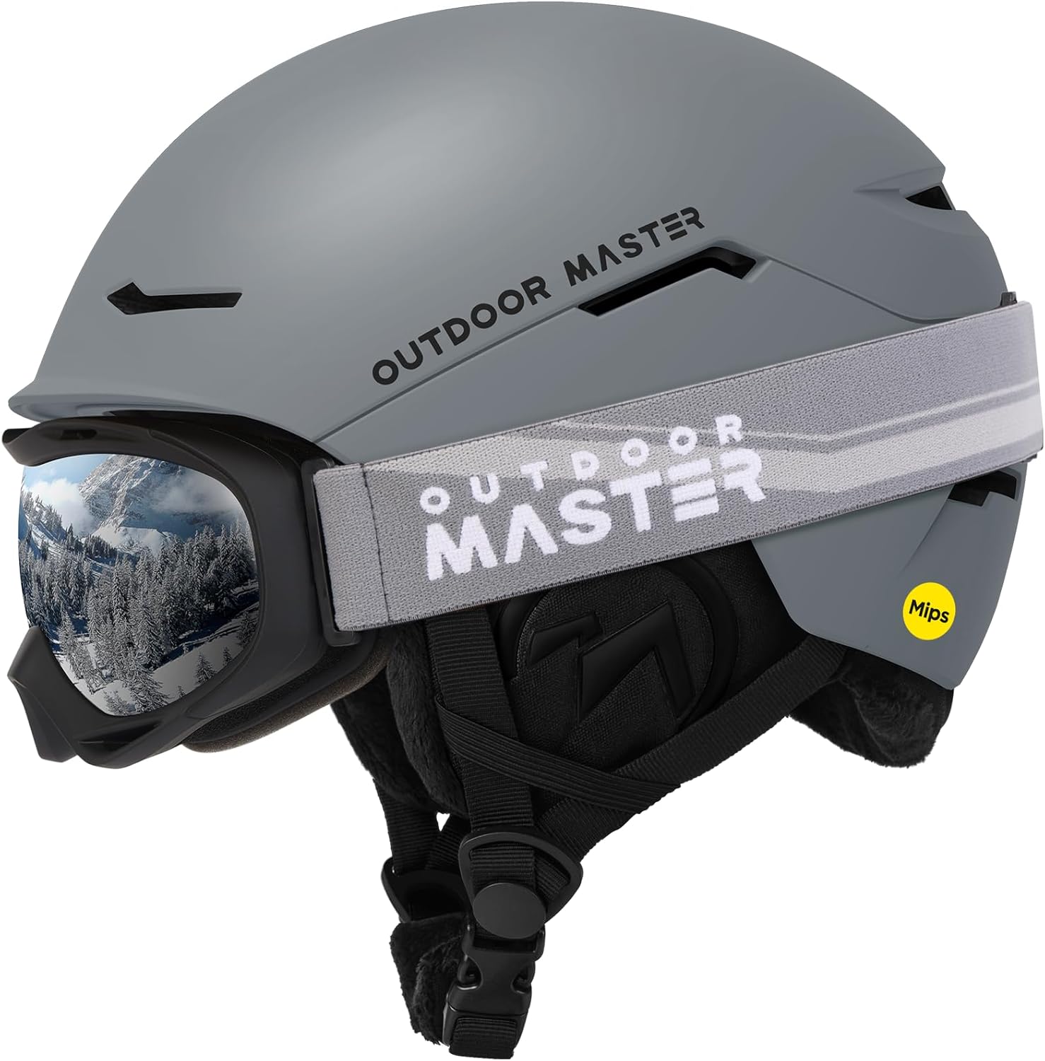 OutdoorMaster Ski Helmet Set with MIPS and OTG Goggles for All