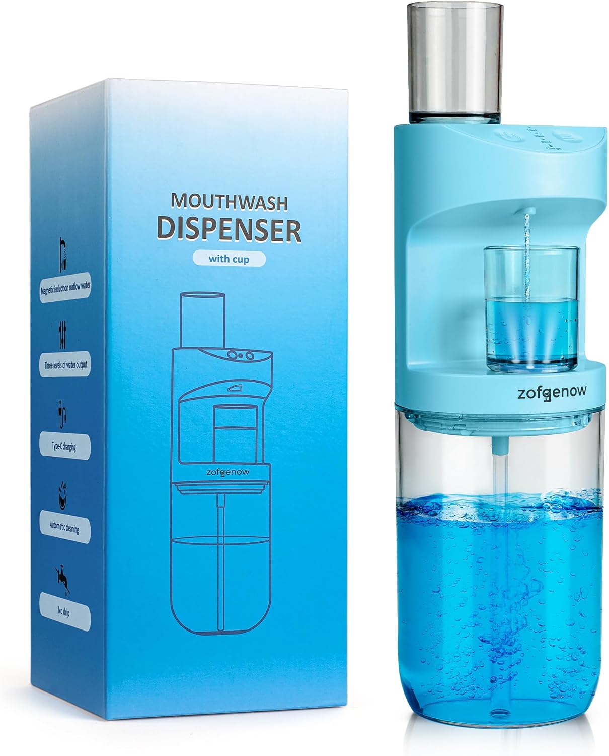 Automatic Mouthwash Dispenser for Bathroom Accessories in Blue