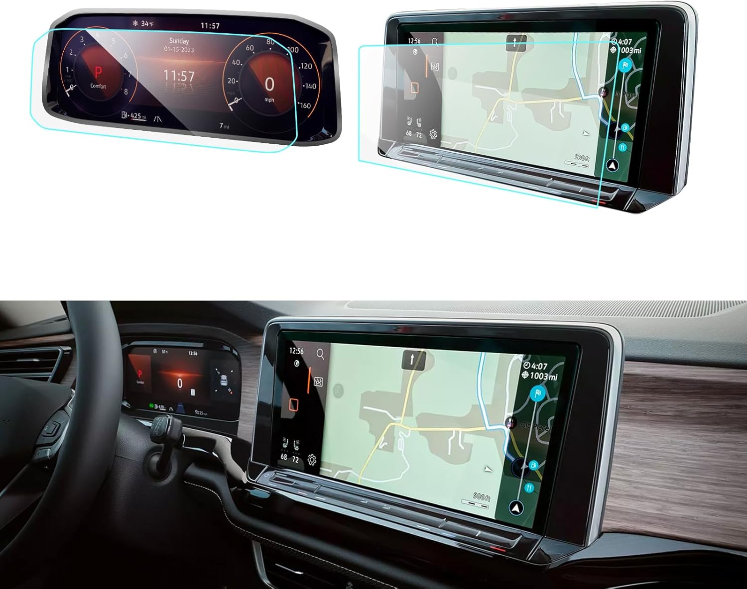2024 Volkswagen Atlas Screen Protector for SE/SEL Models
