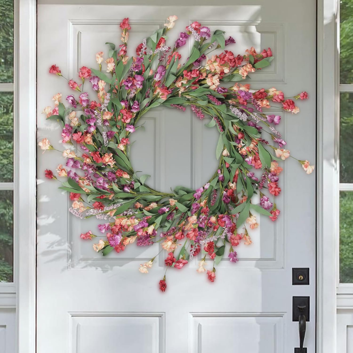 Artgar 24 Inch Spring/Summer Wreath for Front Door Decor