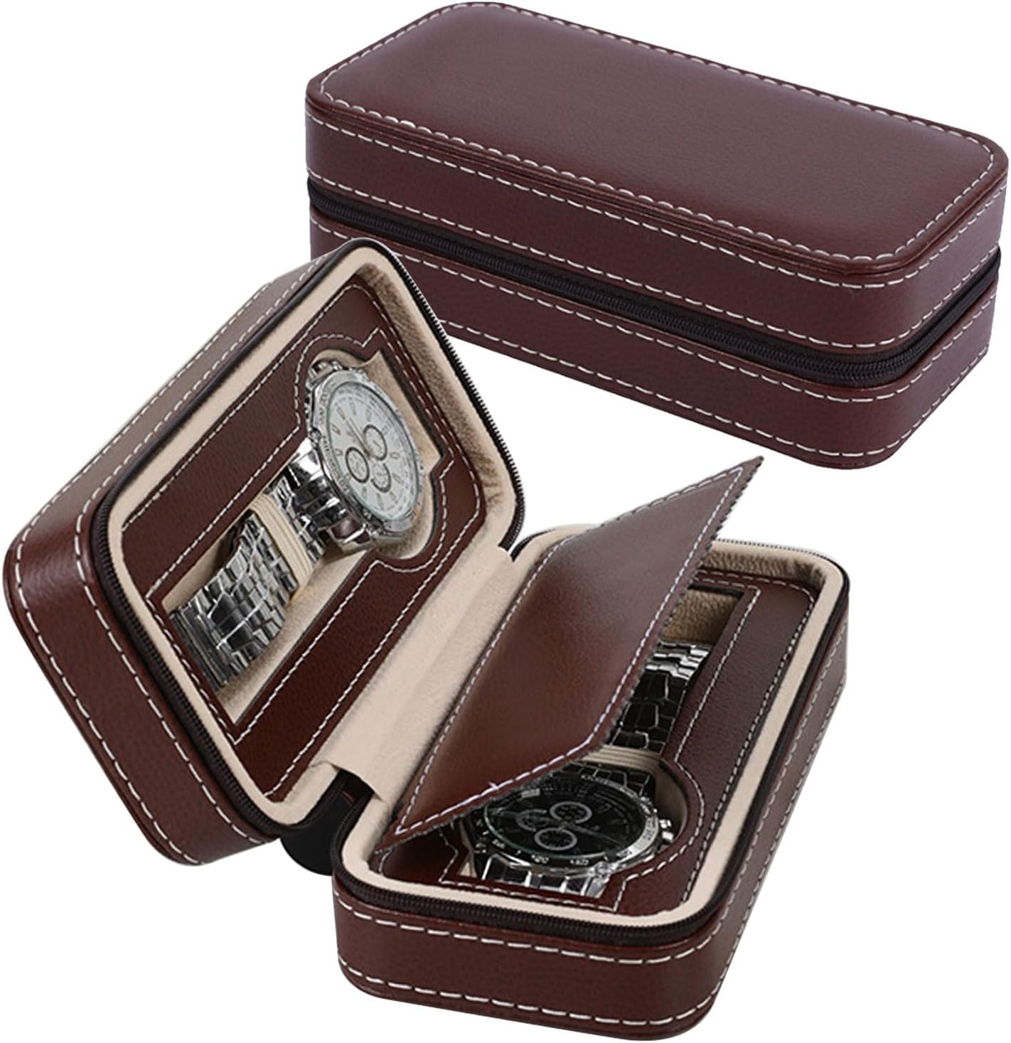Leather Travel Watch Case - Stylish Organization!