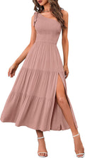 MEROKEETY Women's Summer One Shoulder Midi Dress for Parties