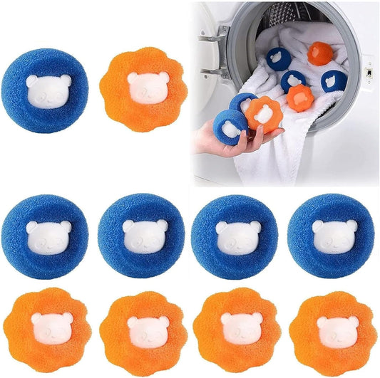 Pet Hair Remover for Laundry - 10 Pcs Box Packed - PTAHAN - Fur-Free Laundry!