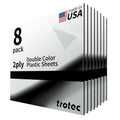 Metallic Looking Acrylic Sheet 12in x 12in 1/16 - Bright Chrome/Black