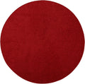 Ambiant Pet Friendly Solid Color Red 5ft Round Rug - Soft