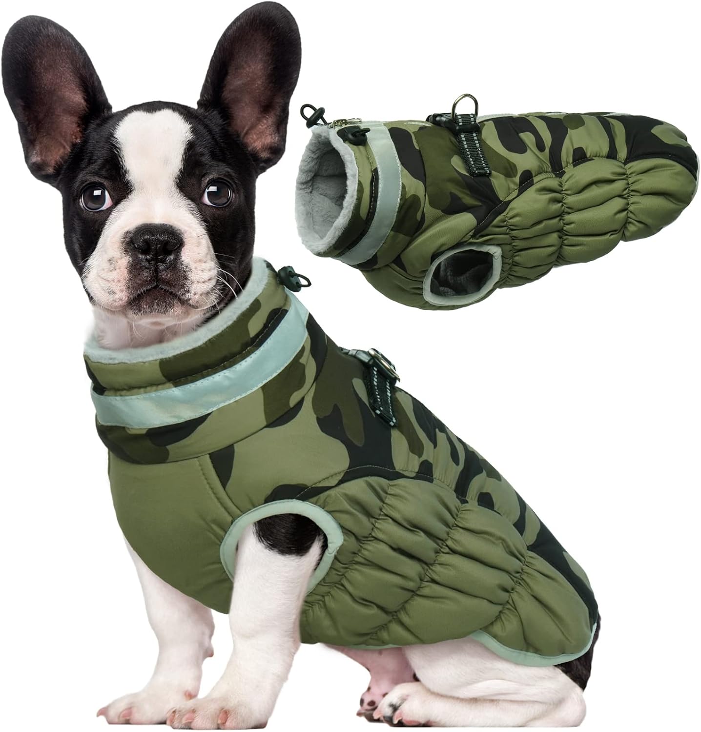 Lelepet Dog Coat Warm Winter Jacket with Harness for Dogs