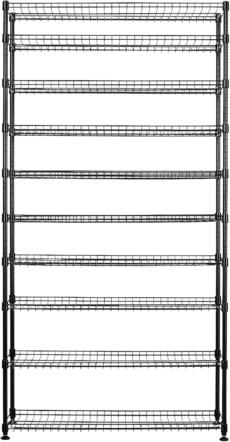 10-Tier Shoe Rack for 60 Pairs - Heavy Duty Storage Organizer