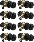 Probrico Black Door Knobs Interior Privacy Set - Matte Black finish