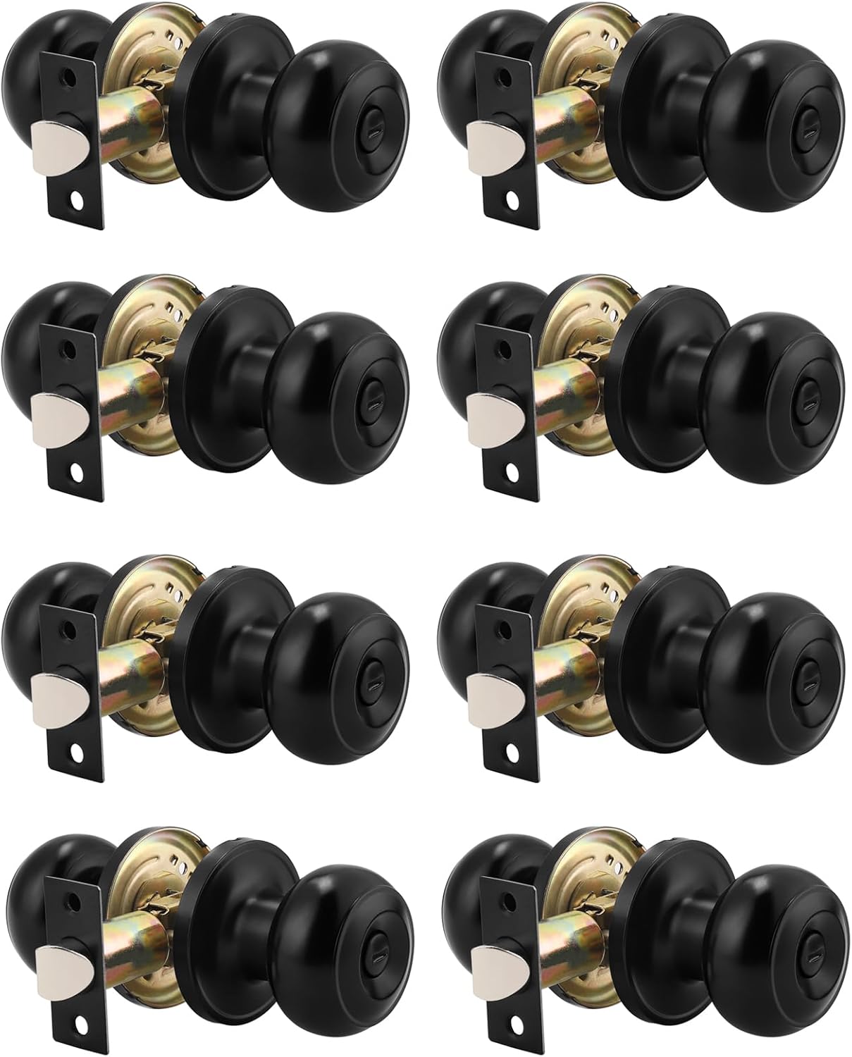 Probrico Black Door Knobs Interior for Stylish Privacy Locks
