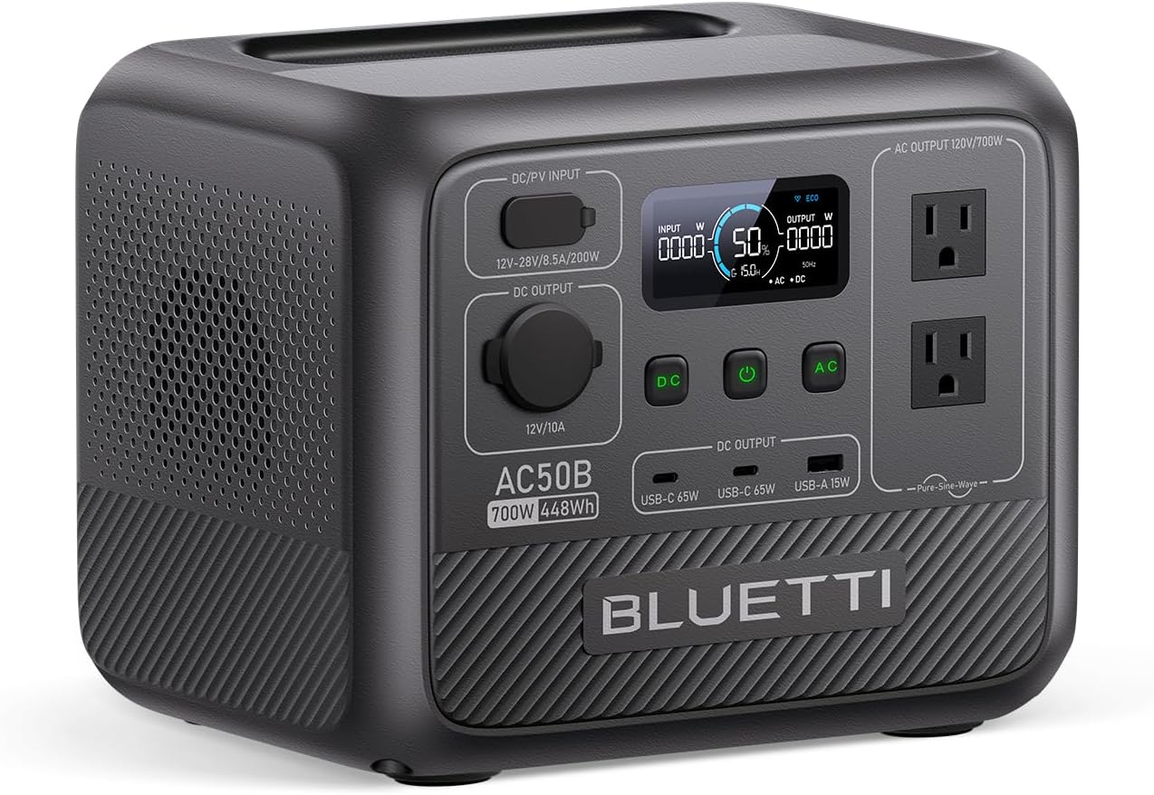 BLUETTI AC50B: Power up in 45 Min! 448Wh Solar Generator