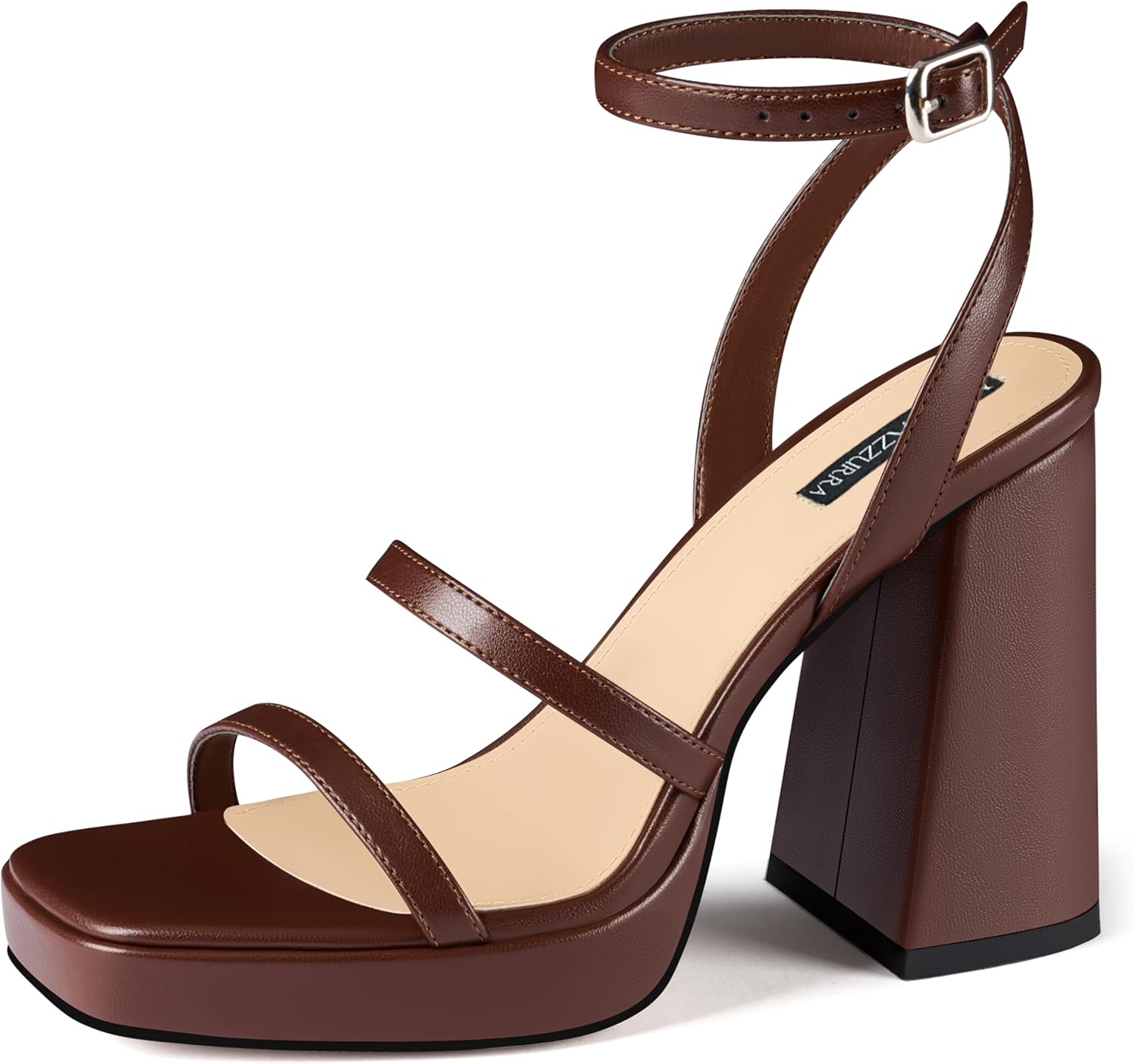 MIRAAZZURRA Platform Strappy Heel Sandals for Women Parties