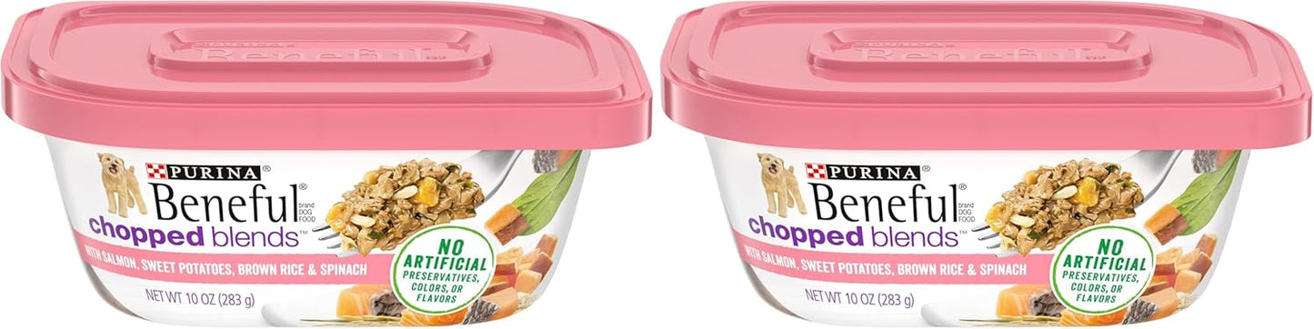 Beneful Chopped Blends Wet Dog Food with Salmon - 8 Tubs