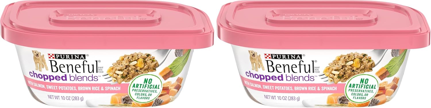 Beneful Chopped Blends Wet Dog Food with Salmon - 8 Tubs