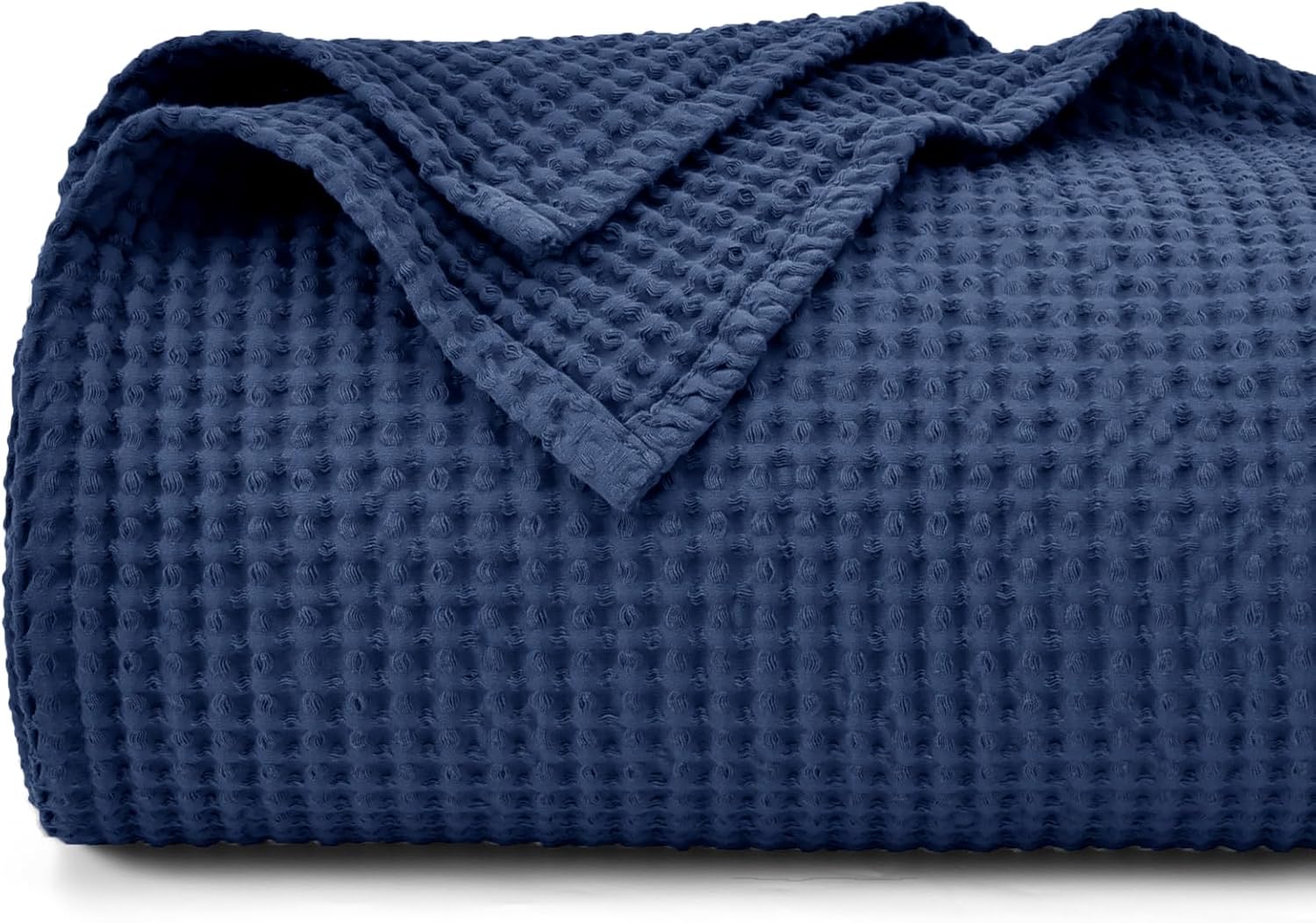 PHF Pre-Washed Cotton Waffle Weave Blanket for Queen Size Bed