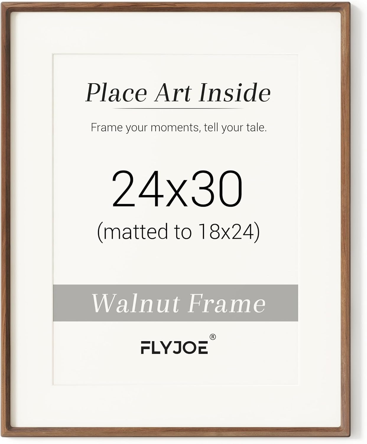 24x30 Poster Frame in Natural Walnut Wood for Stunning Displays